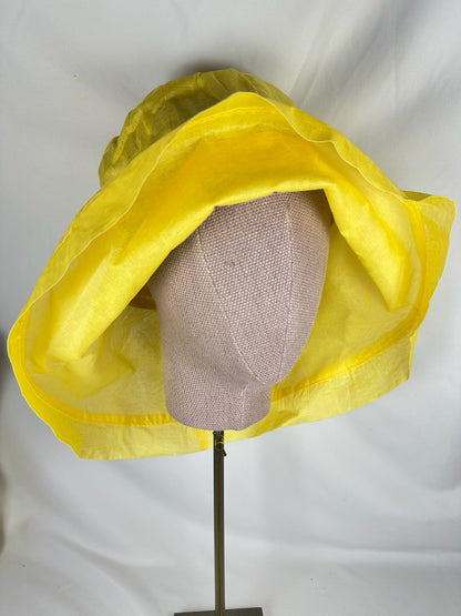 Sombrero Lino Ala Larga Amarilla