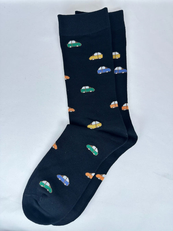 Calcetines Hombre Negro Coches