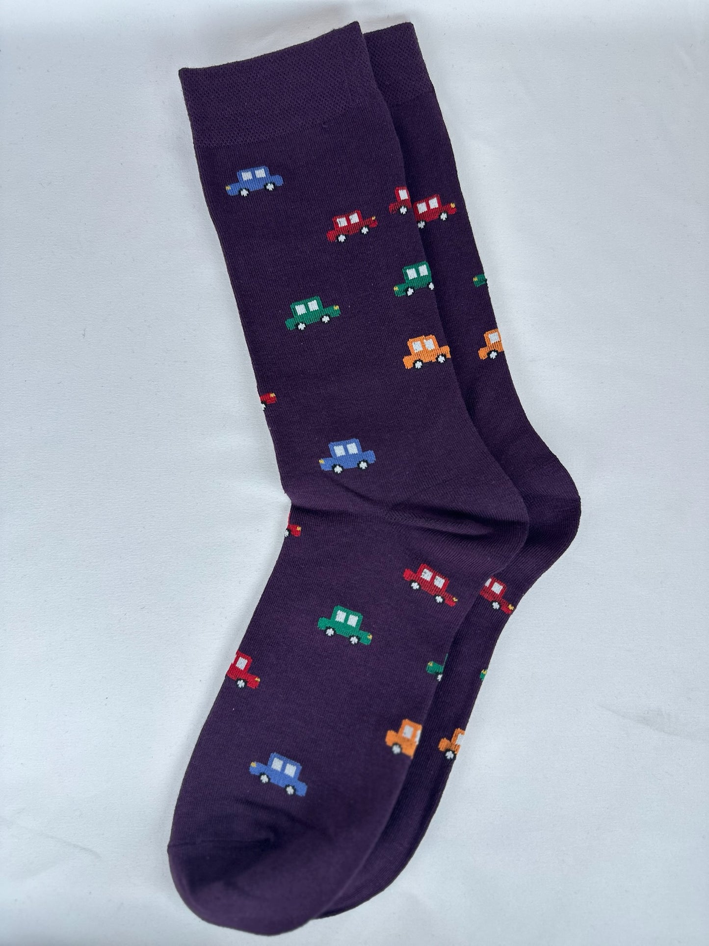 Calcetines Hombre Morado Coches