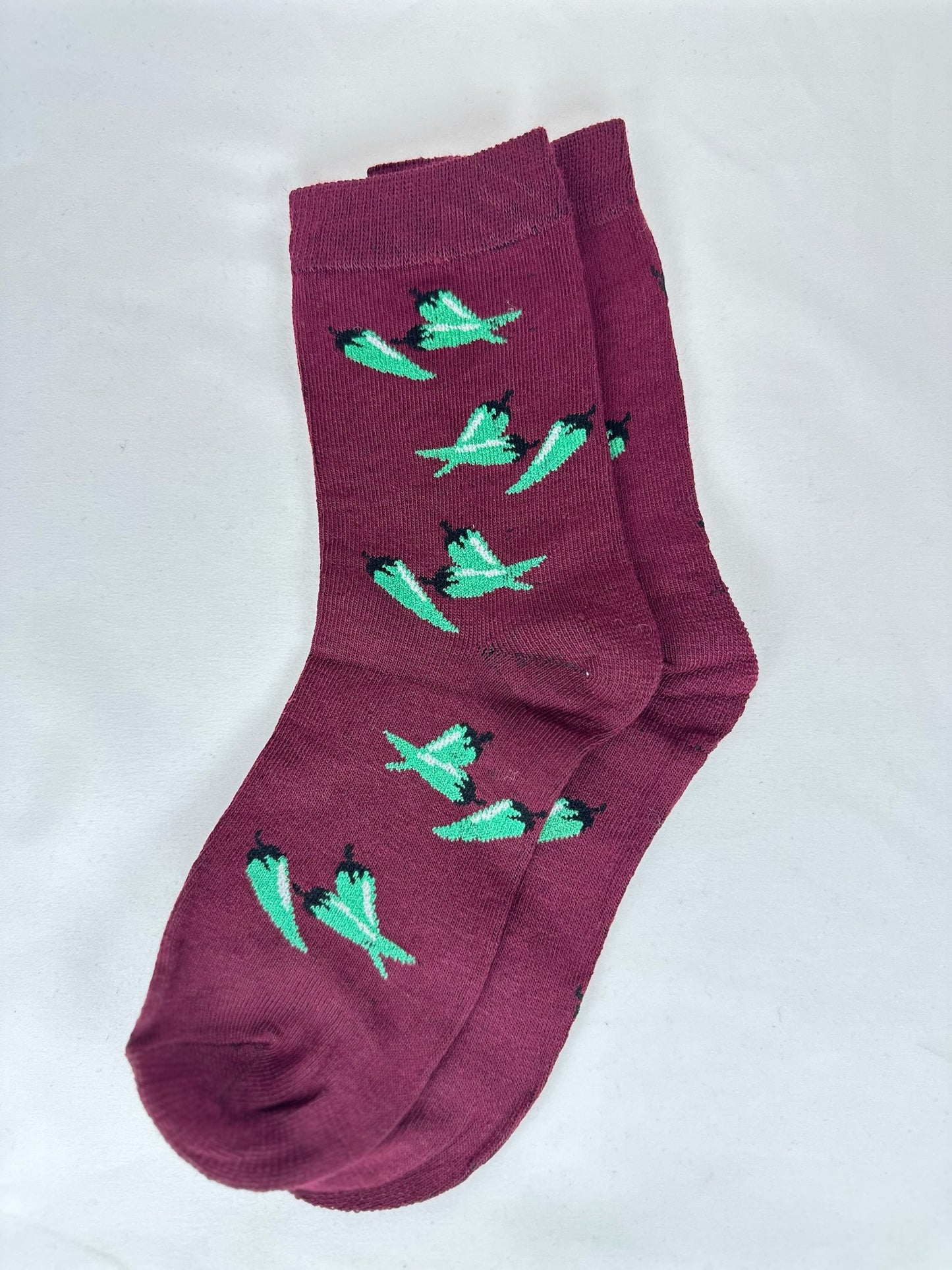 Calcetines Hombre Burdeos Guindillas