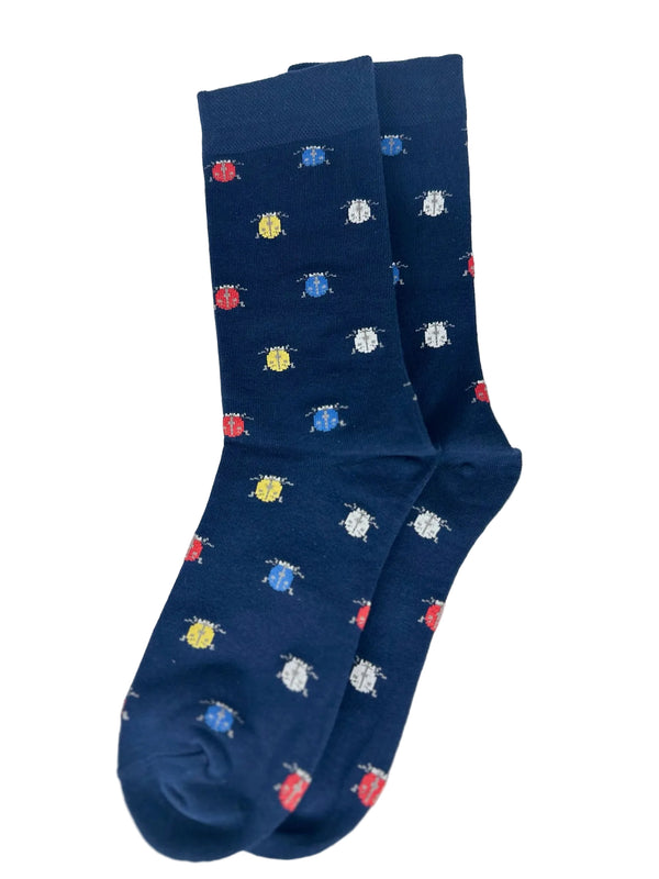 Calcetines Hombre Azul Marino Escarabajo