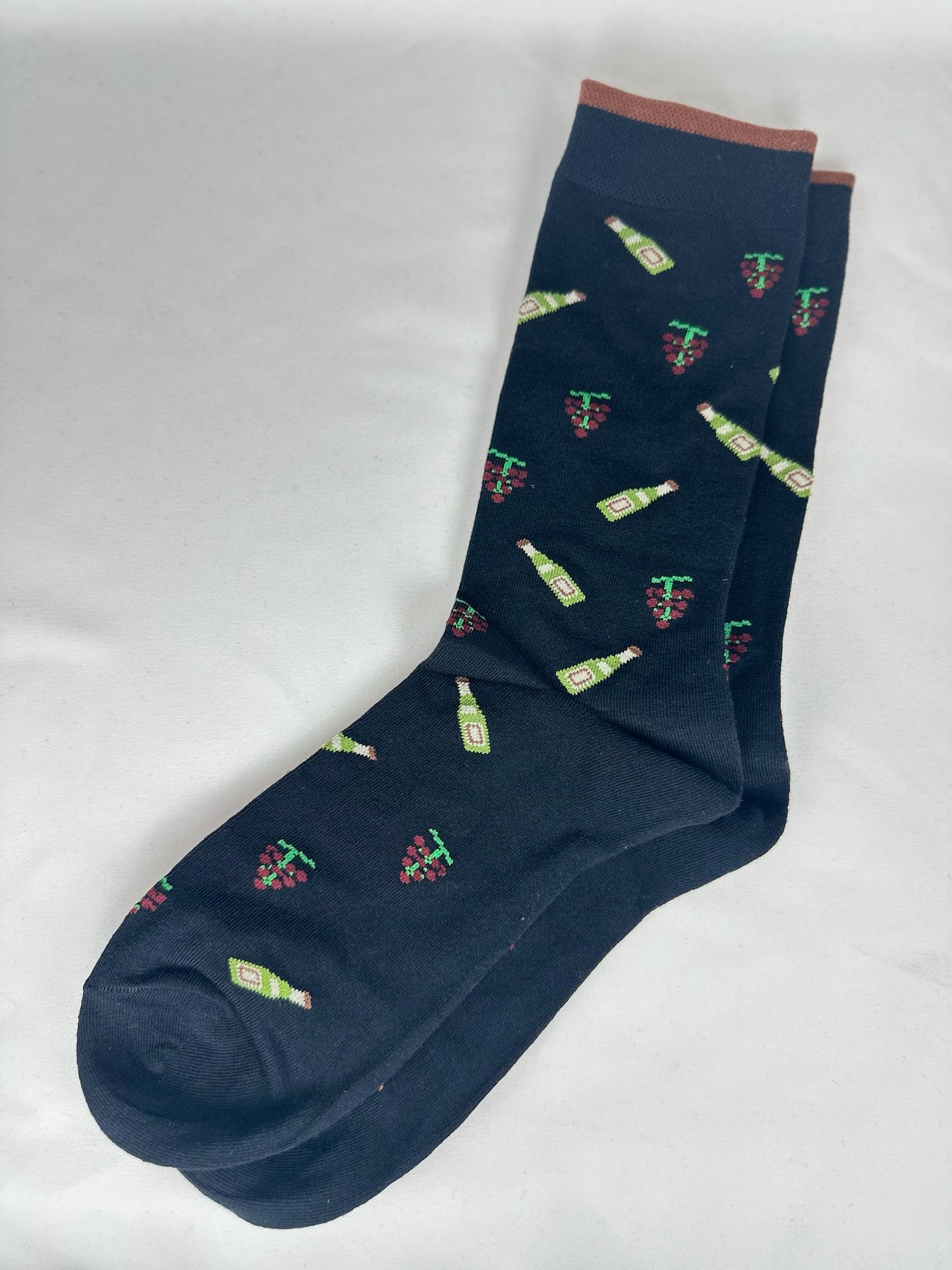 Calcetines Hombre Negro Vino