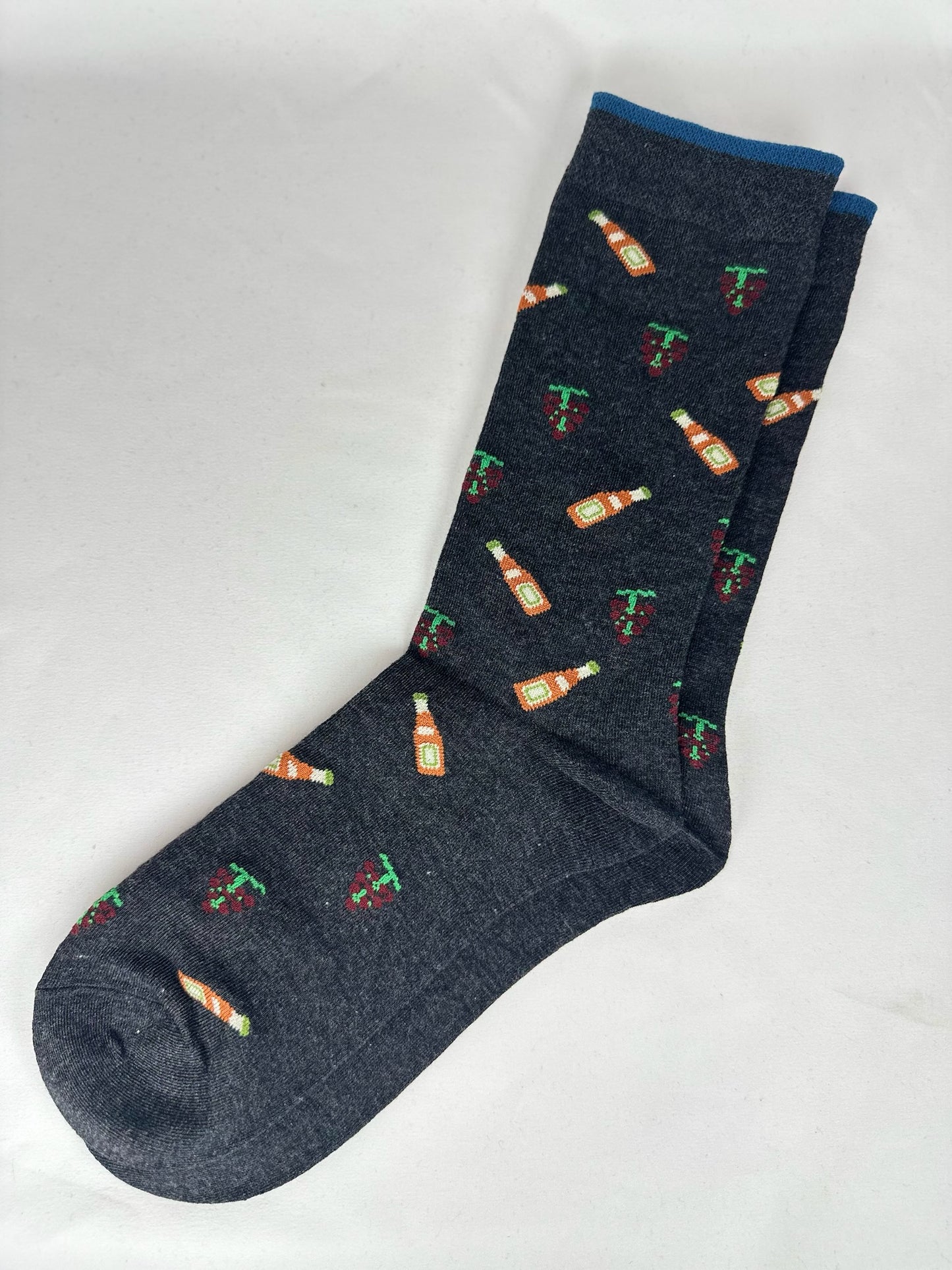 Calcetines Hombre Gris Vino