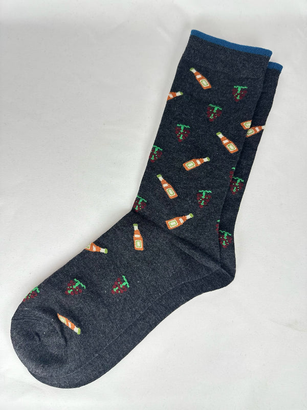 Calcetines Hombre Gris Vino