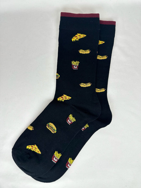 Calcetines Hombre Negro Fast Food