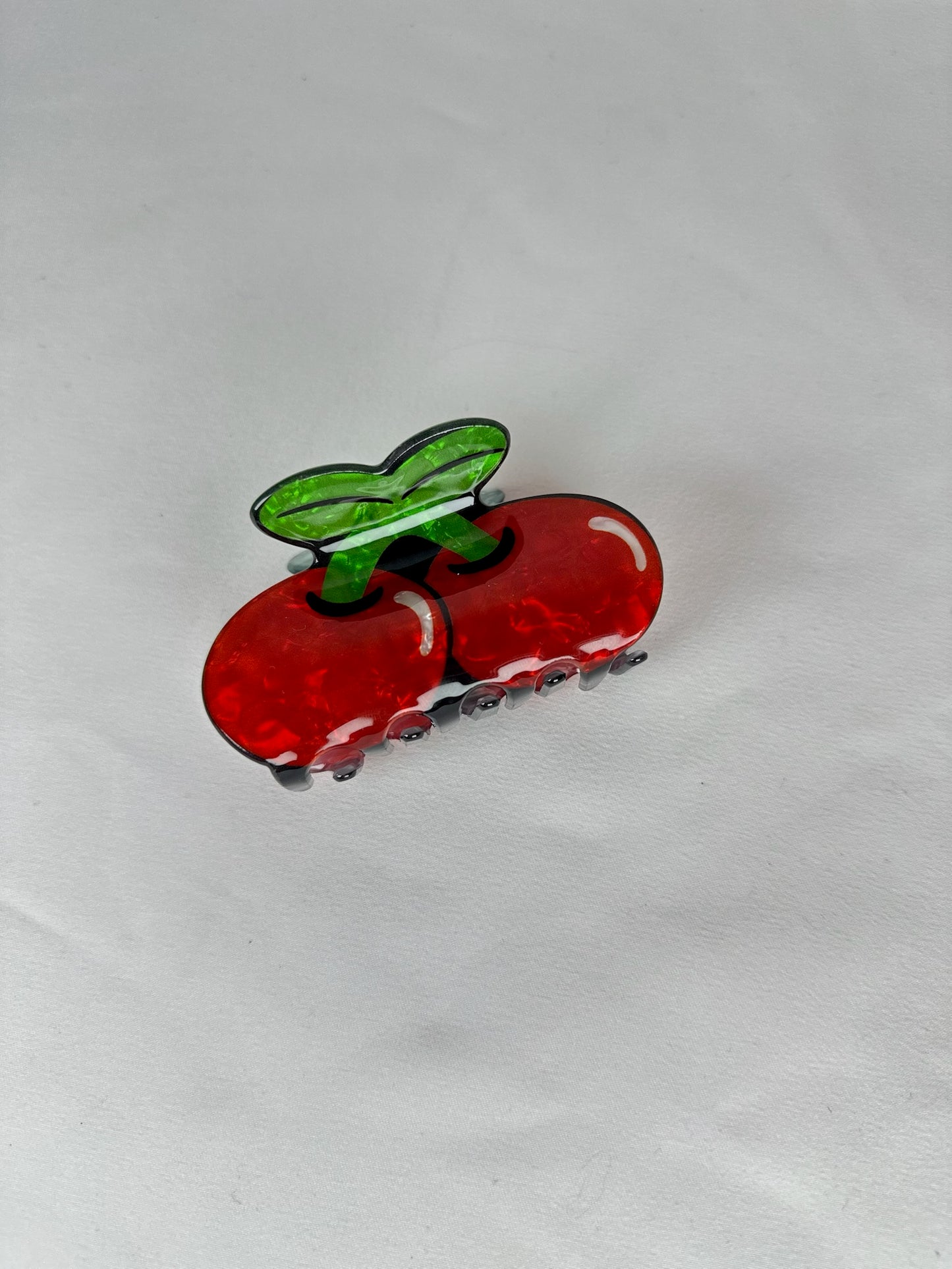 Pinza de Pelo Cereza Grande Roja