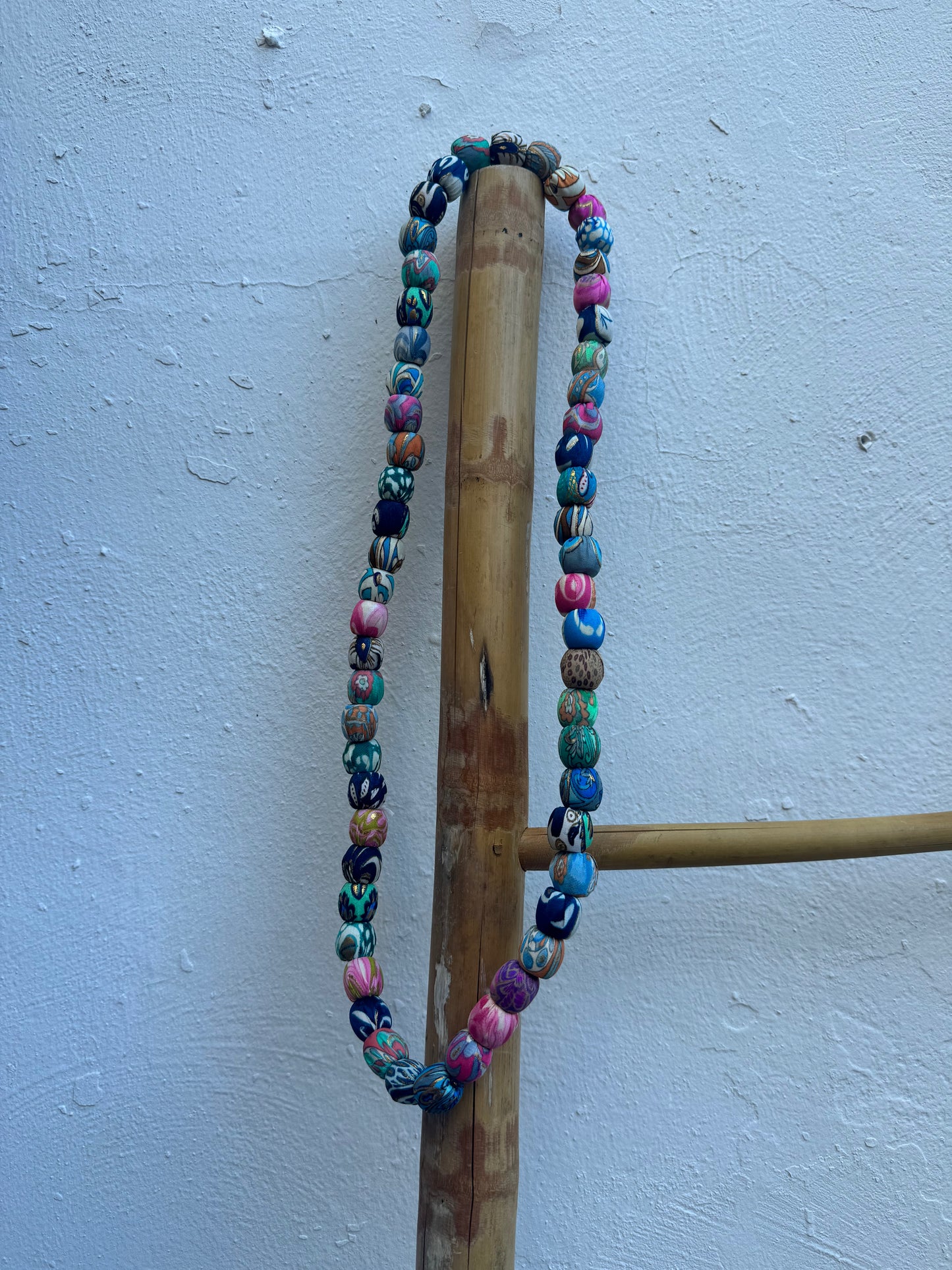 Collares Bolas Tela Estampadas