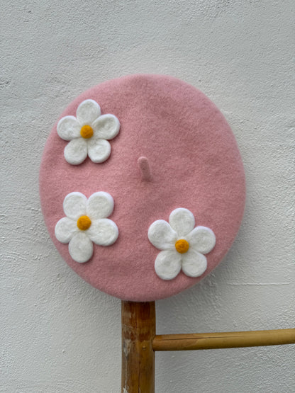 Boina con Margaritas Rosa