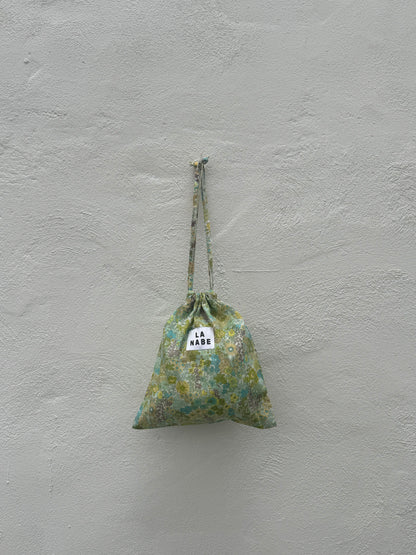 Bolsa Tela Guardapolvo Flores Liberty Verde