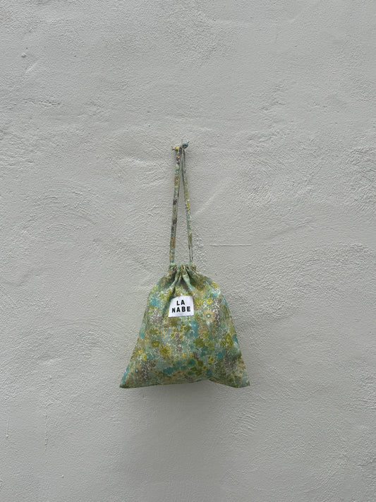 Bolsa Tela Guardapolvo Flores Liberty Verde