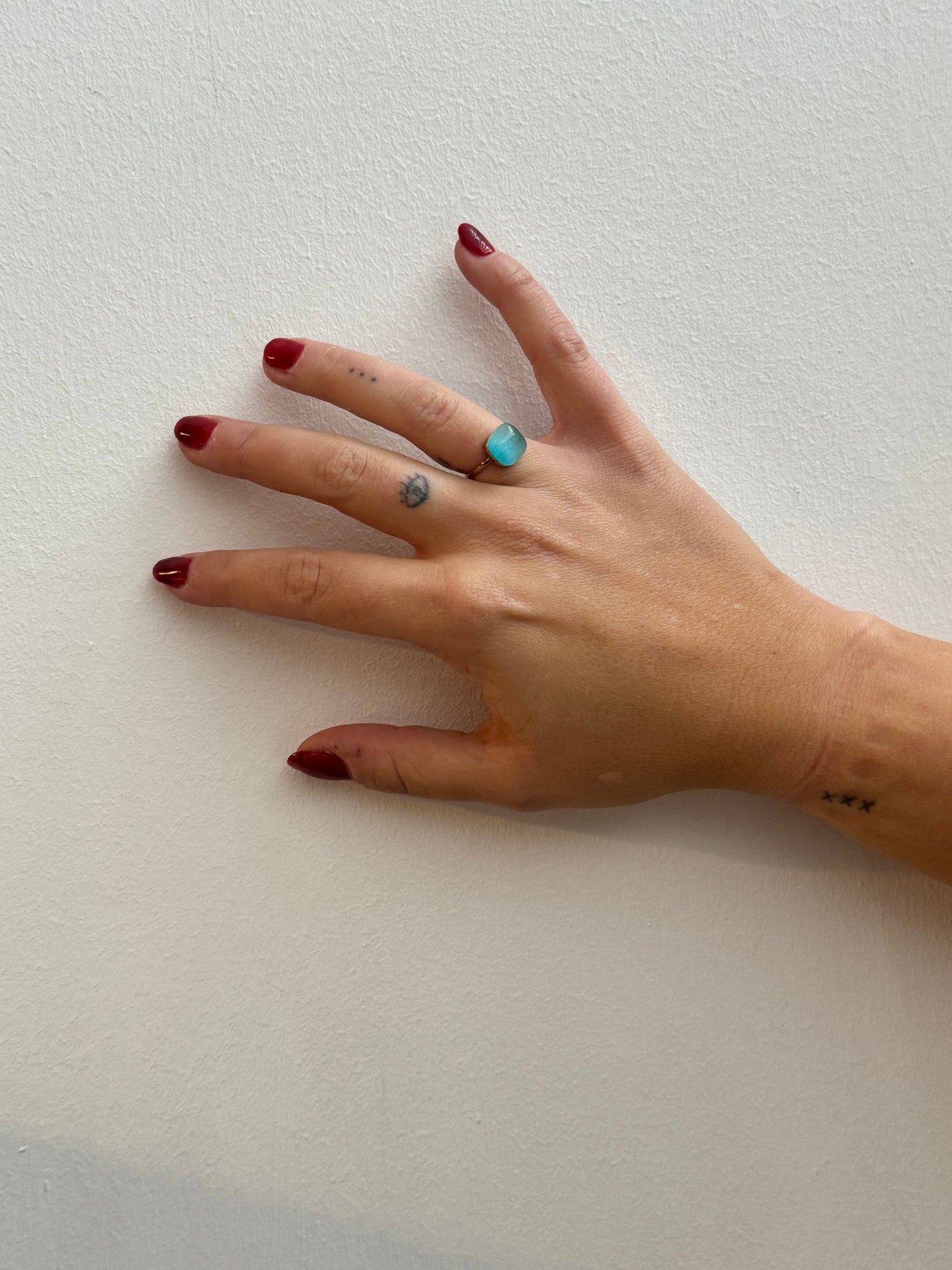Anillo Estilo Pomellato Turquesa Oscuro