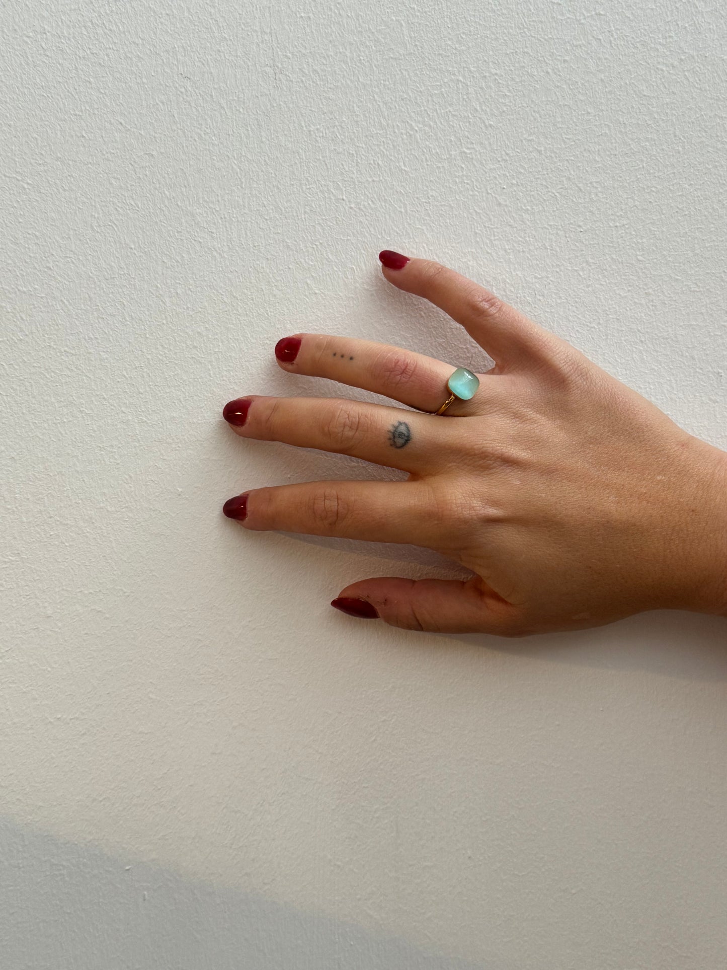 Anillo Estilo Pomellato Turquesa Claro