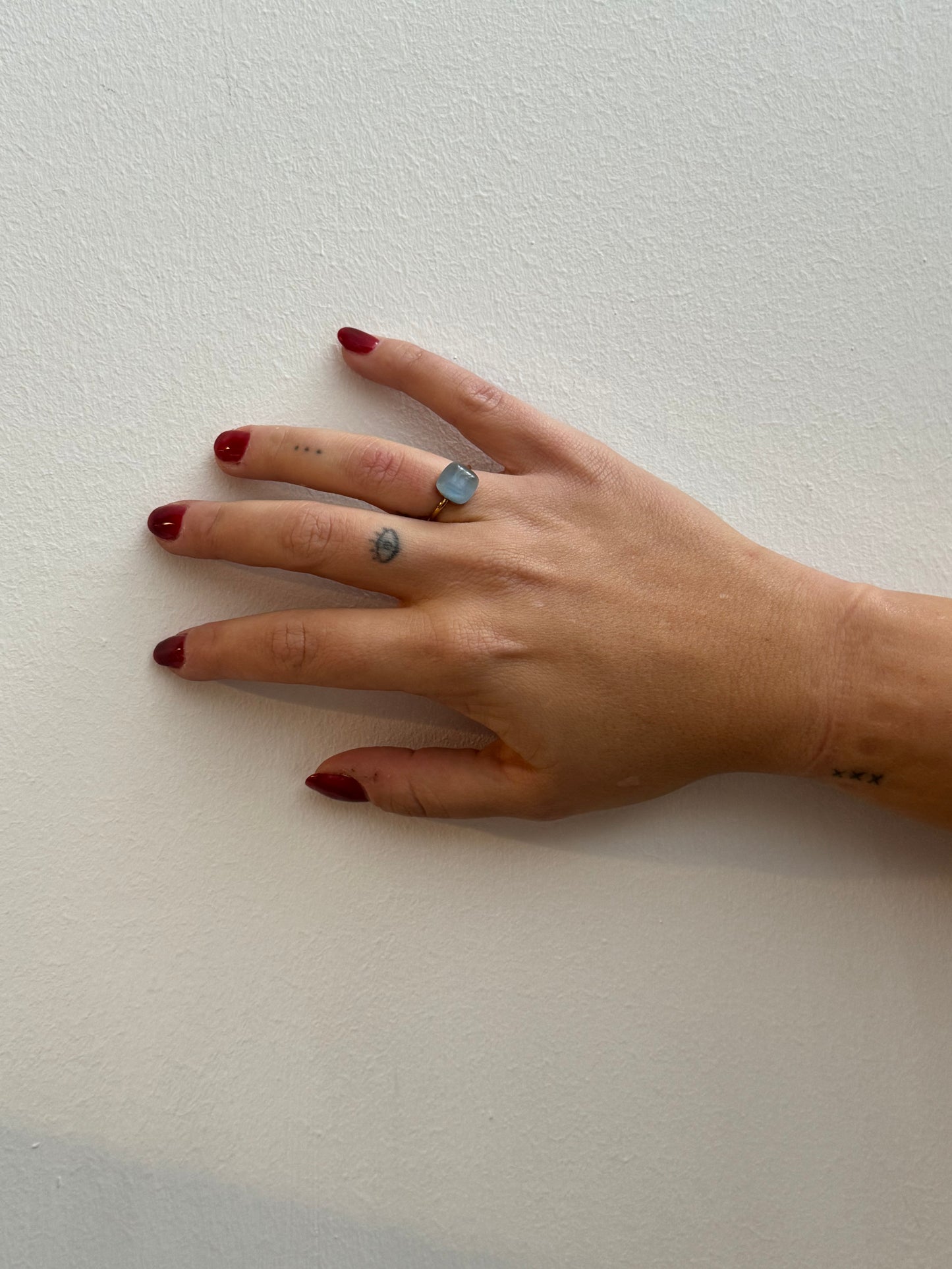 Anillo Estilo Pomellato Azul Apagado