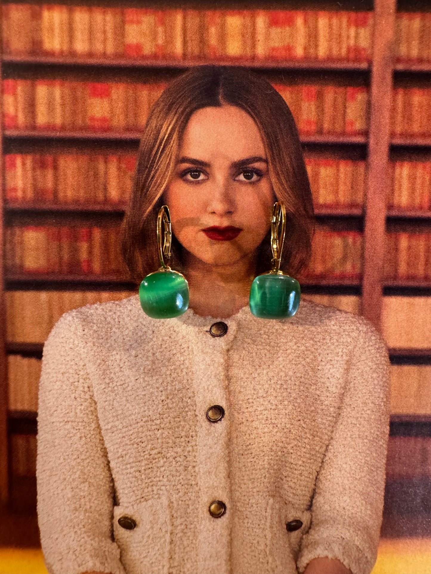 Pendientes Estilo Pomellato Verde Claro