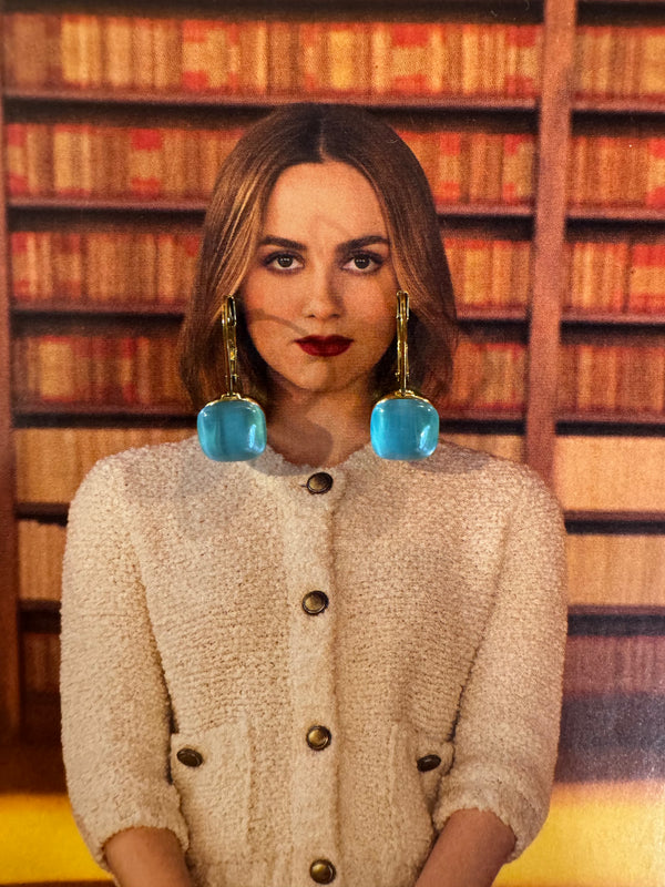 Pendientes Estilo Pomellato Turquesa Claro