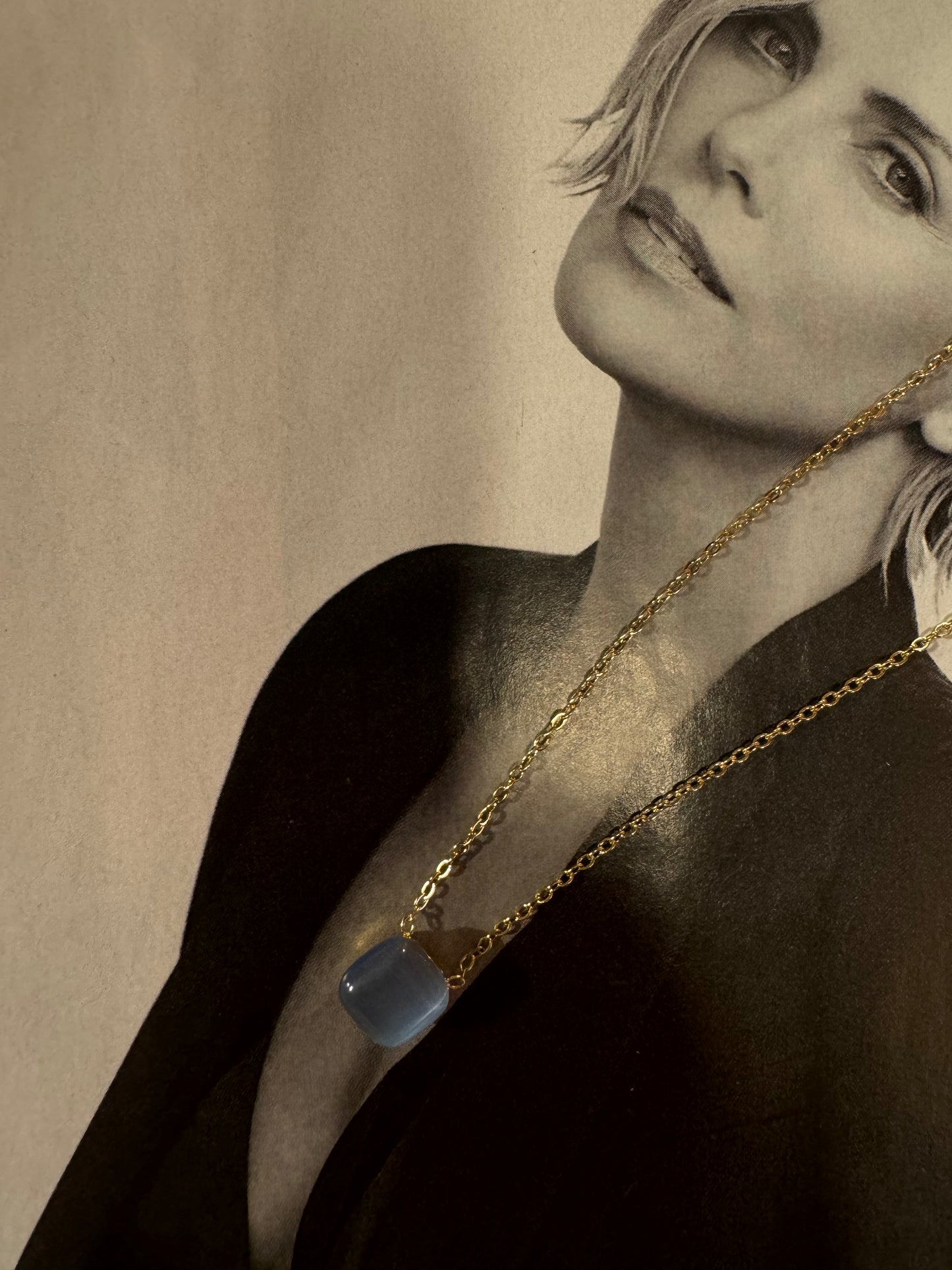 Collar Estilo Pomellato Azul Apagado