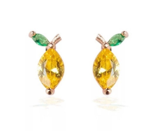 Mini Pendientes Limón Brillantes