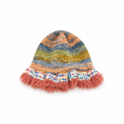 Gorro Rayas Multicolor Volante Abajo Pelito