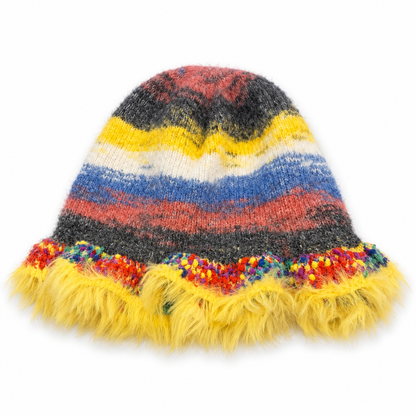 Gorro Rayas Multicolor Volante Abajo Pelito