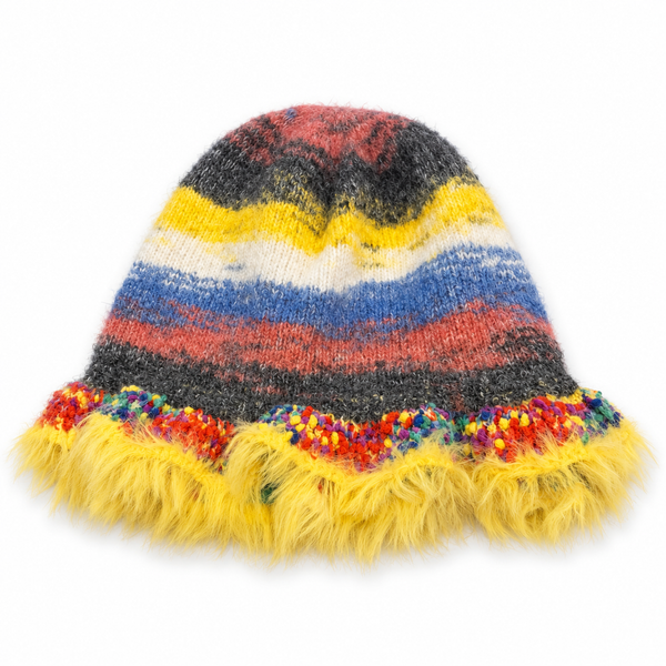 Gorro Rayas Multicolor Volante Abajo Pelito