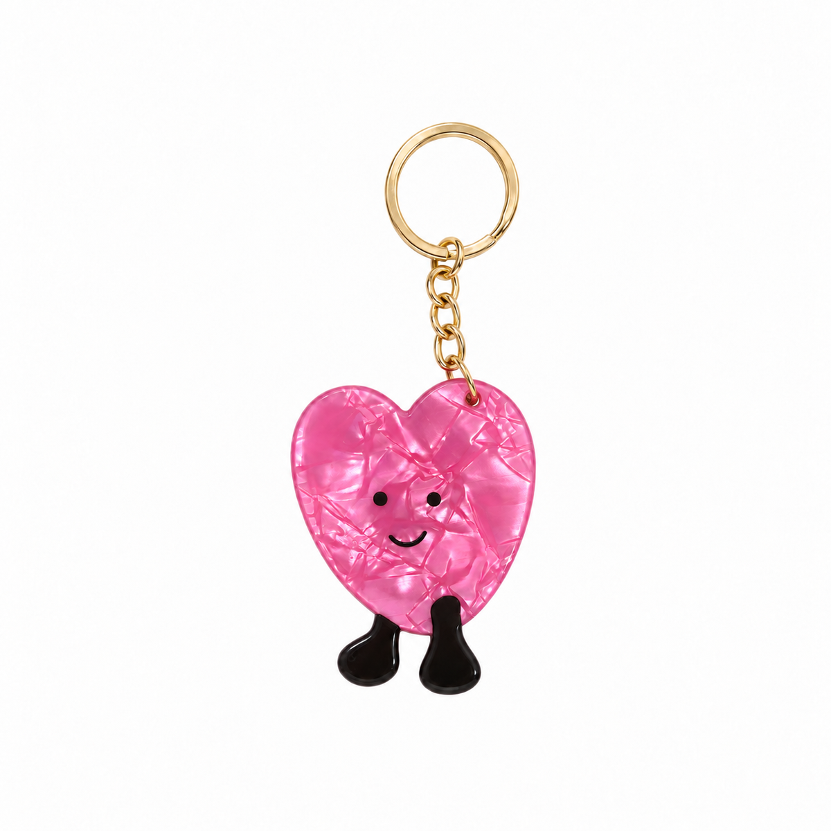 Llavero Acetato Corazón con Patas