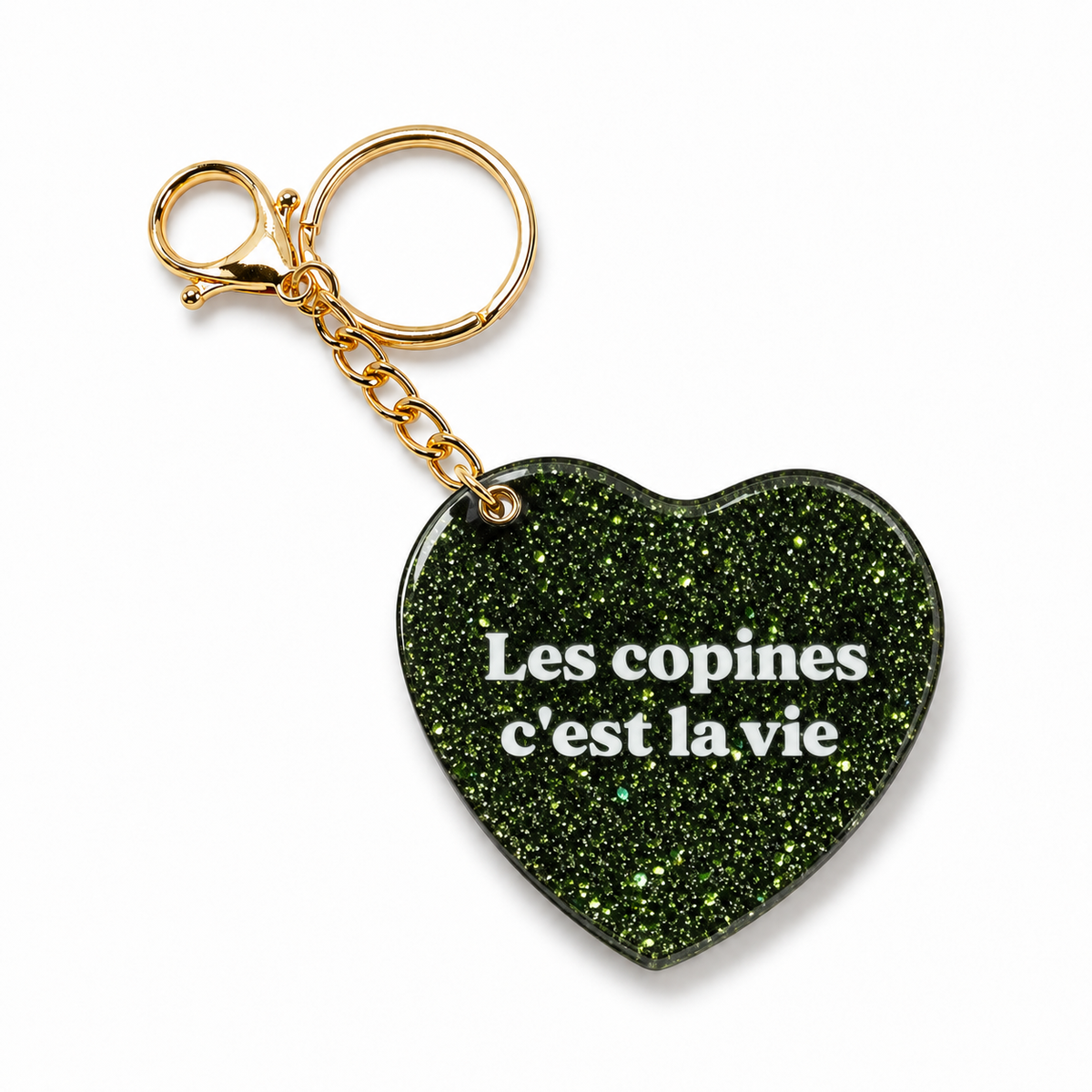 Llavero Espejo Verde Les Copines C'est la vie