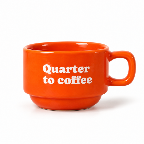 Taza Naranja Quarter To Coffee