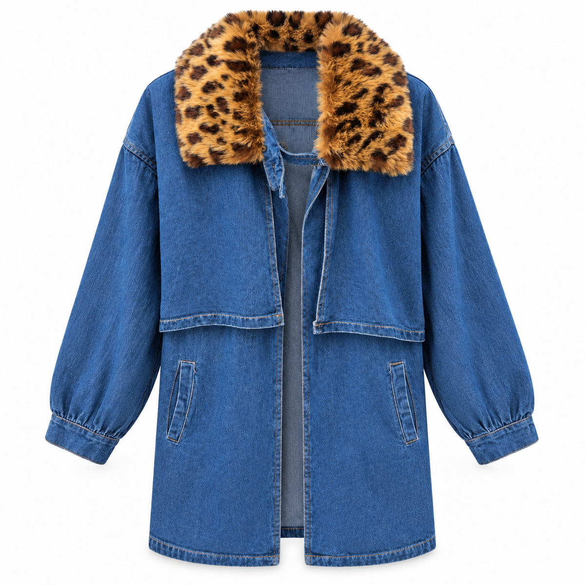 Gabardina Vaqueta Cuello Leopardo