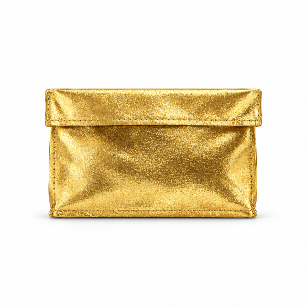 Cesta o Caja con Tapa Rectangular Cubo Dorada Grande
