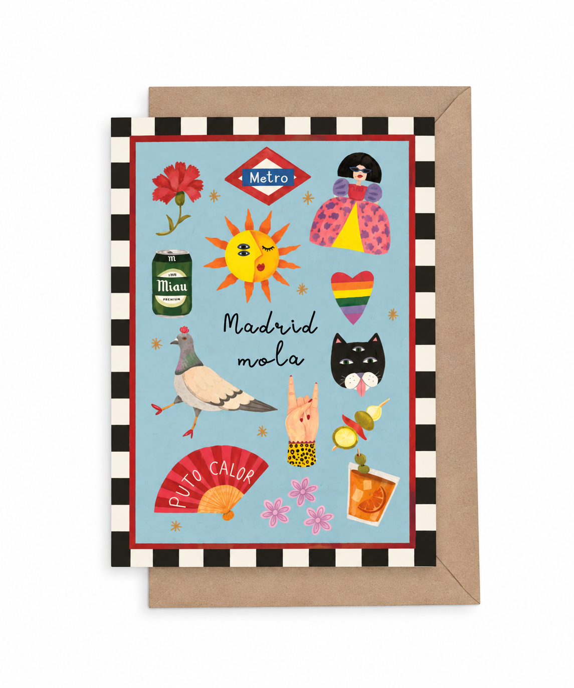 A6 Tarjeta o Postal con Sobre Madrid Mola