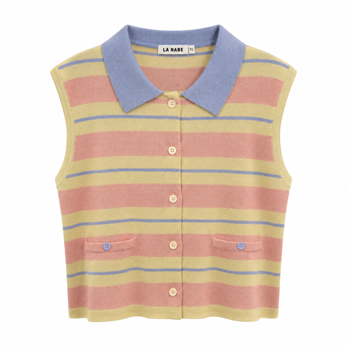 Chaleco con Cuello Bebé Rayas Lúrex