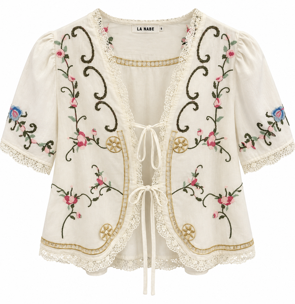 Blusa Mantel Punto de Cruz