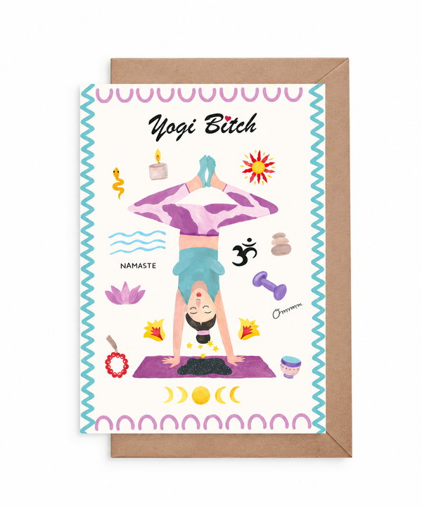 A6 Tarjeta o Postal con Sobre Yogi Bitch