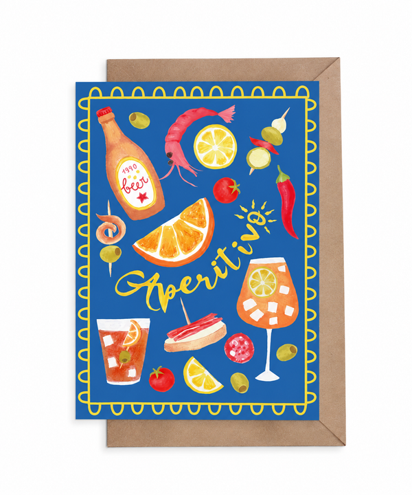 A6 Tarjeta o Postal con Sobre Aperitivo