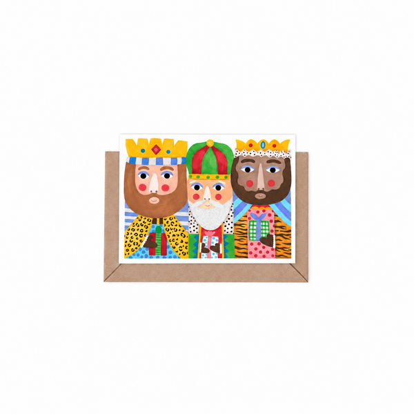 A6 Tarjeta o Postal con Sobre Christmas Reyes Magos