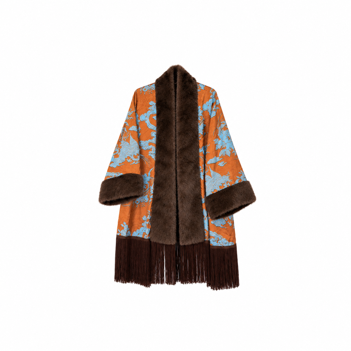 Kimono con Flecos y Piel