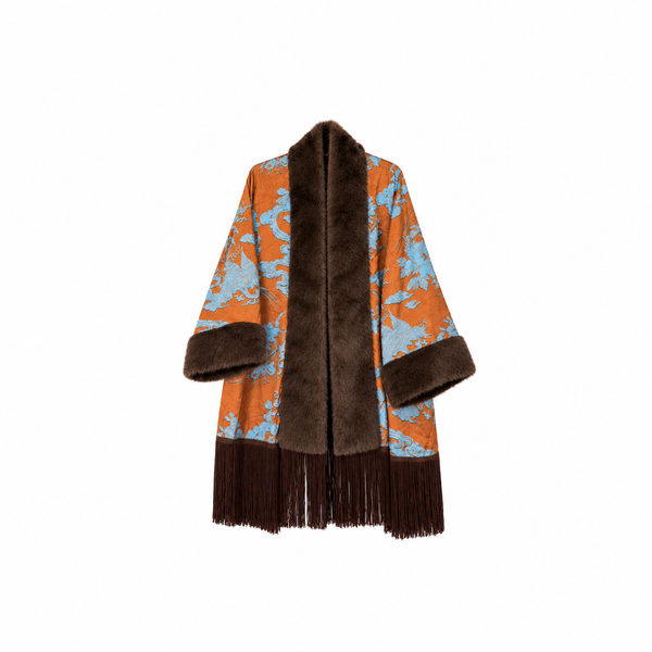 Kimono con Flecos y Piel