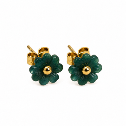 Mini Pendientes Flor Imitación Nácar