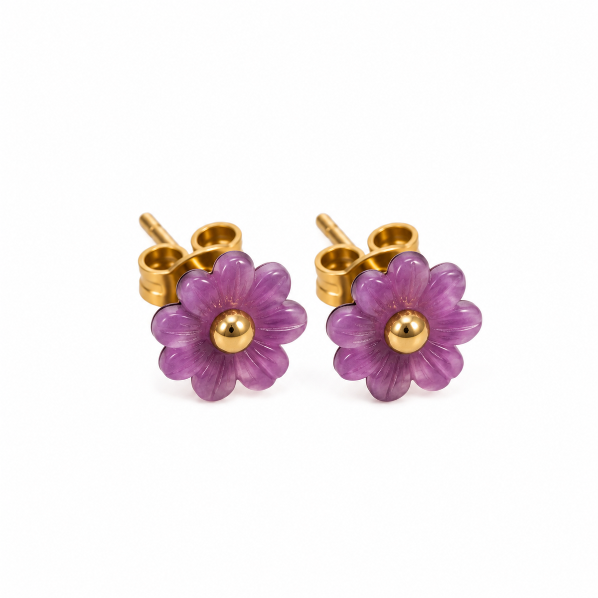 Mini Pendientes Flor Imitación Nácar