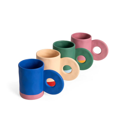 Taza Azul y Rosa
