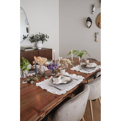 Mantel Individual Volantes Blanco