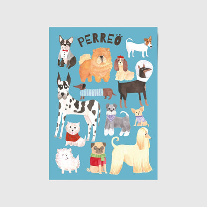 A6 Tarjeta o Postal con Sobre Perreo
