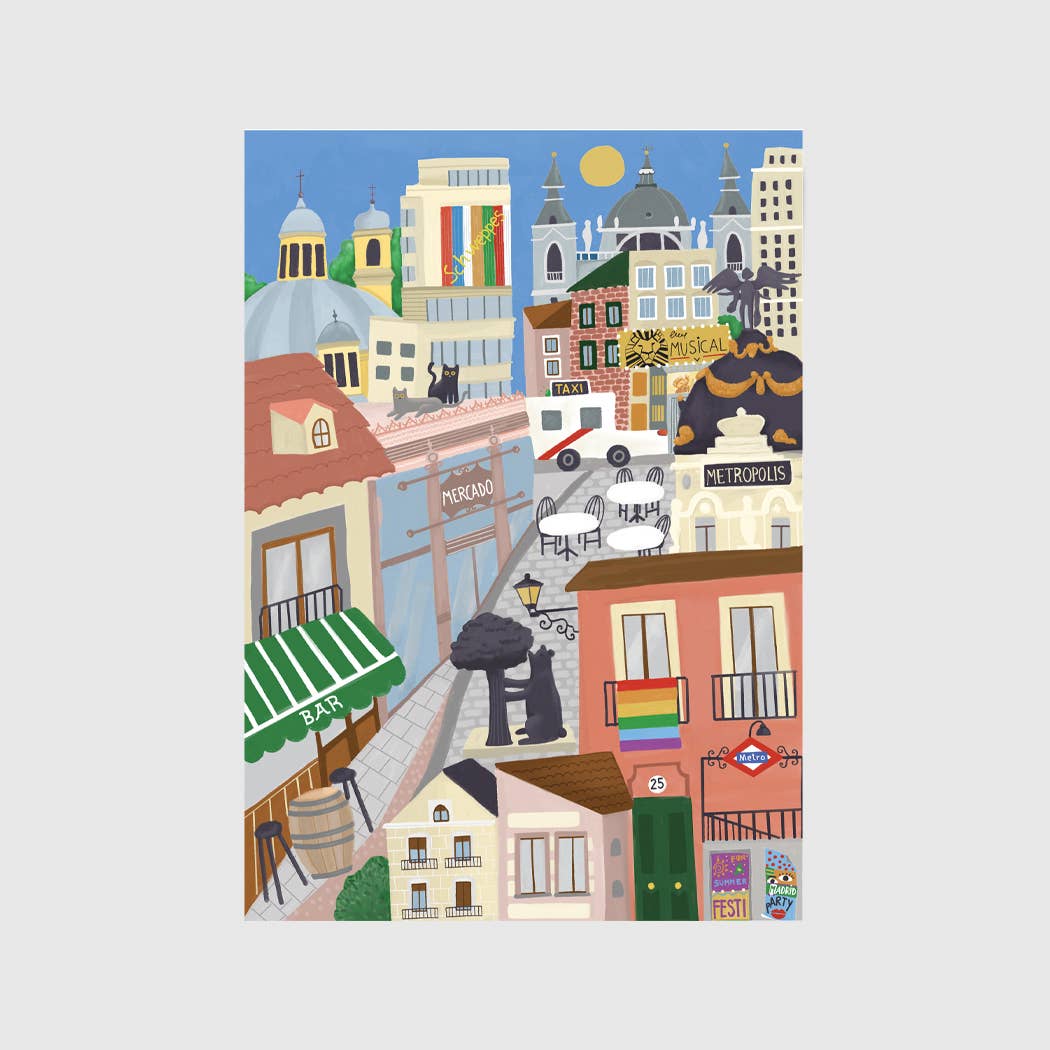 A6 Tarjeta o Postal con Sobre Madrid 2