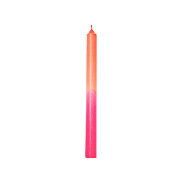 Vela de Candelabro Degradado Fucsia Blanco Naranja