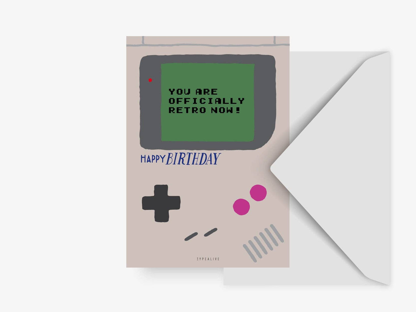 Postal Tarjeta  A6 Oficialmente Retro Nintendo Gameboy