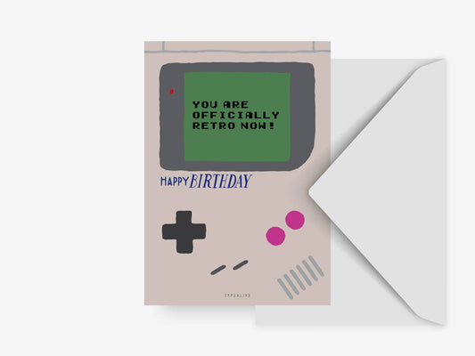 Postal Tarjeta  A6 Oficialmente Retro Nintendo Gameboy