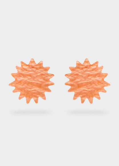 Pendientes Destello Resina Naranja