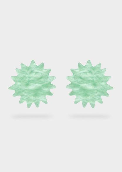Pendientes Destello Resina Verde