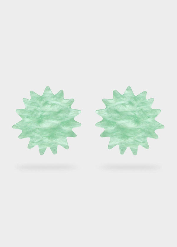 Pendientes Destello Resina Verde