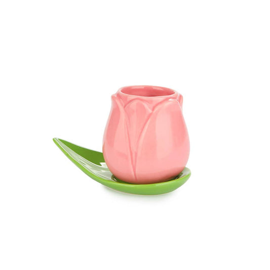 Mini taza Tulipán + Plato Rosa